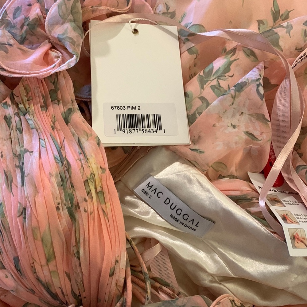 Mac Duggal Floral Pink Maxi Dress - Picture 12 of 15